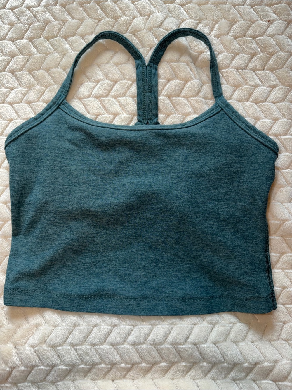 Beyond Yoga Slim Racerback Cropped Tank Size X-Small Storm Heather